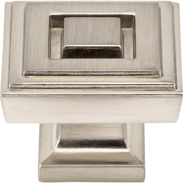 1-1/4" Overall Length Satin Nickel Square Delmar Cabinet Knob - Image 3