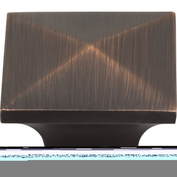1-1/4" Overall Length Brushed Oil Rubbed Bronze Pyramid Cairo Cabinet Knob - Image 3