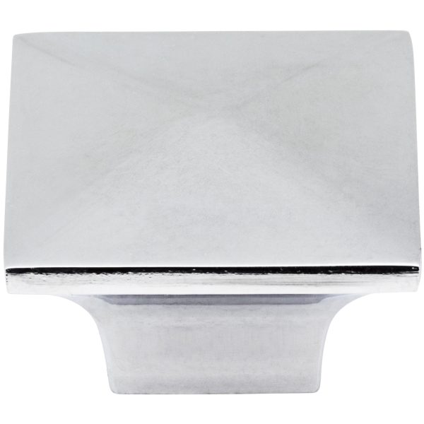 1-1/4" Overall Length Polished Chrome Pyramid Cairo Cabinet Knob - Image 3