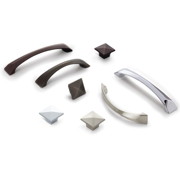 1-1/4" Overall Length Polished Chrome Pyramid Cairo Cabinet Knob - Image 5