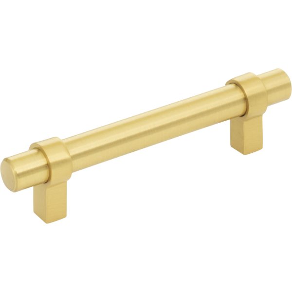 96 mm Center-to-Center Brushed Gold Key Grande Cabinet Bar Pull