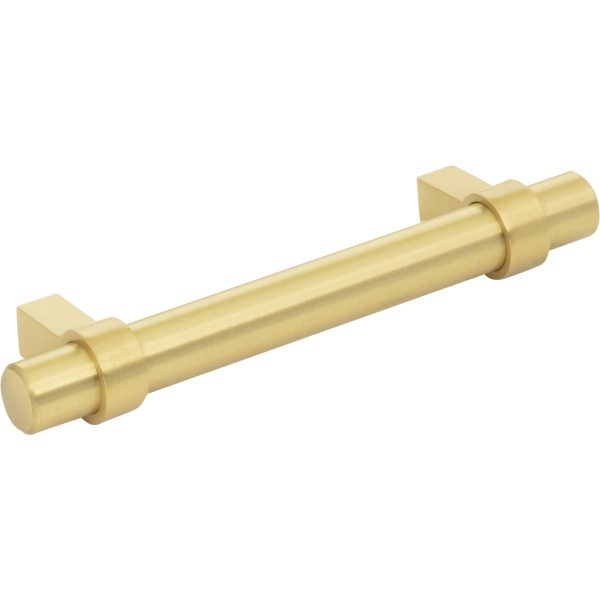 96 mm Center-to-Center Brushed Gold Key Grande Cabinet Bar Pull - Image 4