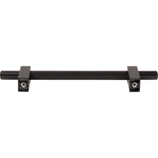 128 mm Center-to-Center Matte Black Larkin 3 Knurled Center Cabinet Bar Pull - Image 5
