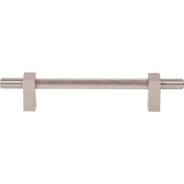 128 mm Center-to-Center Satin Nickel Larkin 3 Knurled Center Cabinet Bar Pull - Image 3
