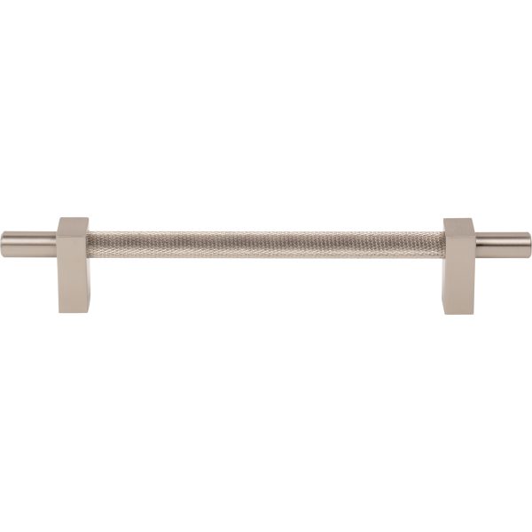 160 mm Center-to-Center Satin Nickel Larkin 3 Knurled Center Cabinet Bar Pull - Image 3