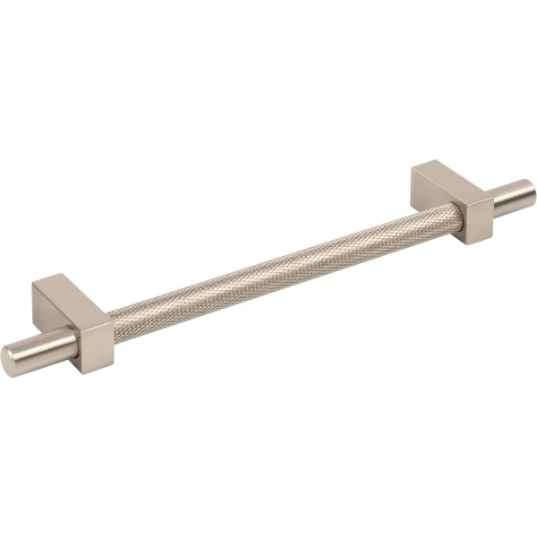 160 mm Center-to-Center Satin Nickel Larkin 3 Knurled Center Cabinet Bar Pull - Image 4