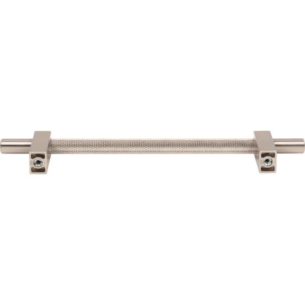 160 mm Center-to-Center Satin Nickel Larkin 3 Knurled Center Cabinet Bar Pull - Image 5