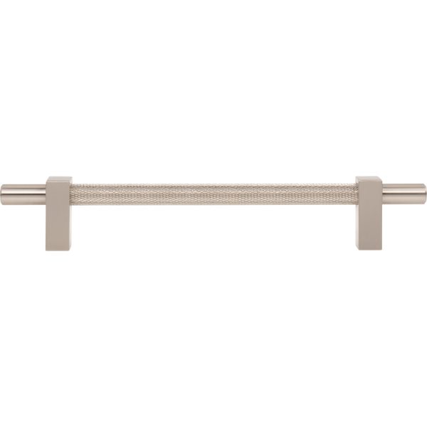 160 mm Center-to-Center Satin Nickel Larkin 3 Knurled Center Cabinet Bar Pull - Image 6