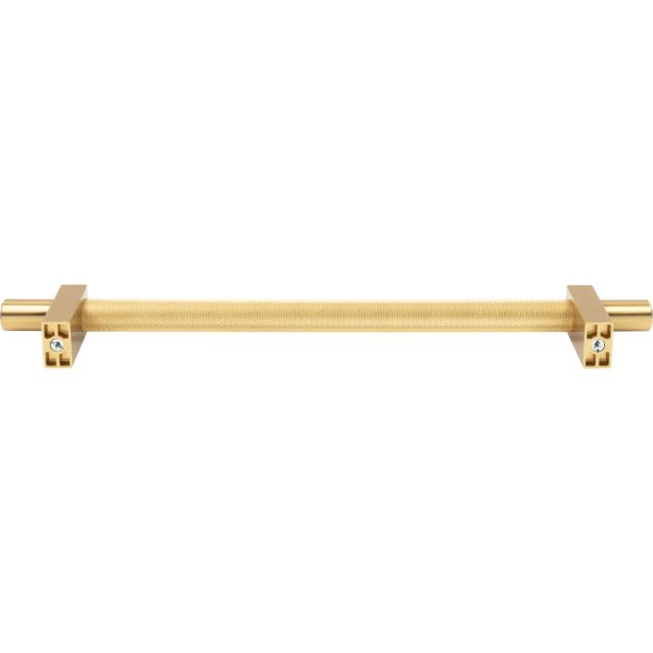 18" Center-to-Center Brushed Gold Larkin 3 Knurled Center Appliance Handle - Image 5