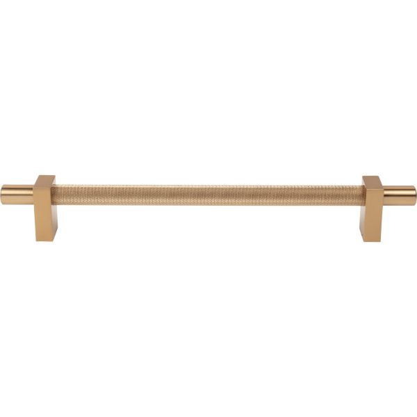 18" Center-to-Center Satin Bronze Larkin 3 Knurled Center Appliance Handle - Image 3