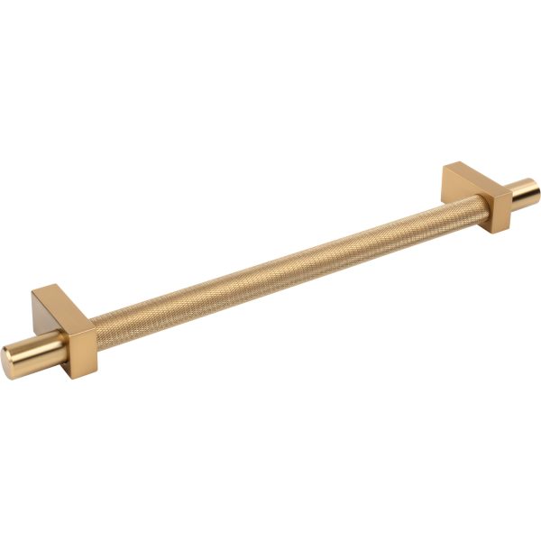 18" Center-to-Center Satin Bronze Larkin 3 Knurled Center Appliance Handle - Image 4