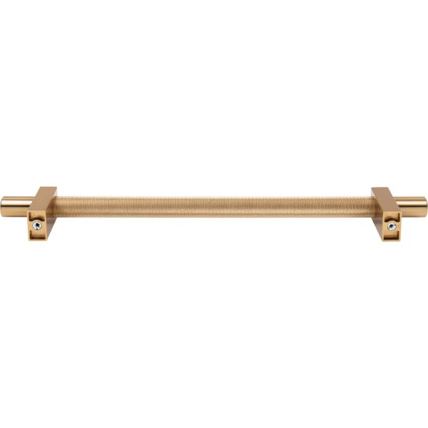 18" Center-to-Center Satin Bronze Larkin 3 Knurled Center Appliance Handle - Image 5