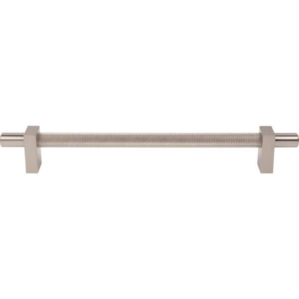 18" Center-to-Center Satin Nickel Larkin 3 Knurled Center Appliance Handle - Image 3