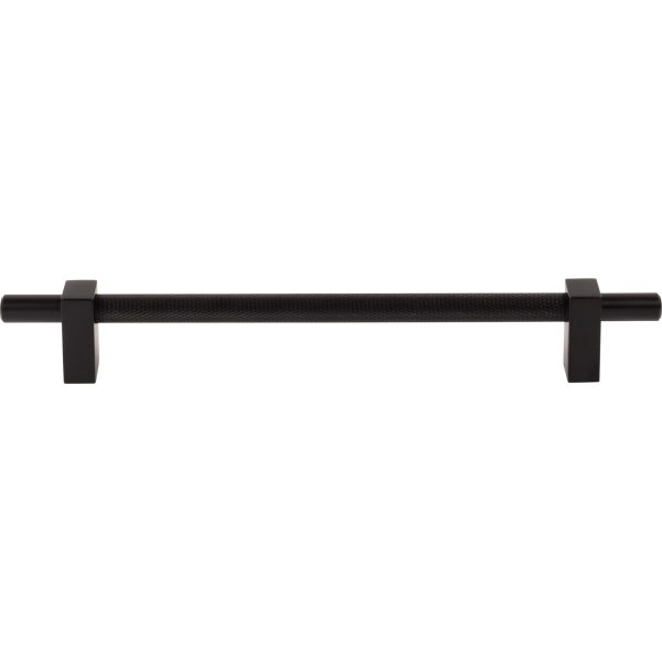 192 mm Center-to-Center Matte Black Larkin 3 Knurled Center Cabinet Bar Pull - Image 3