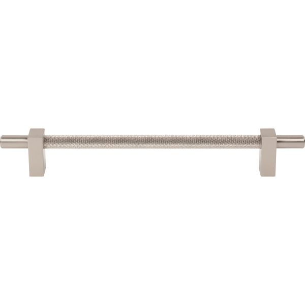 192 mm Center-to-Center Satin Nickel Larkin 3 Knurled Center Cabinet Bar Pull - Image 3