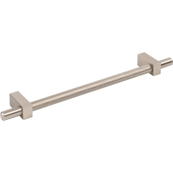 192 mm Center-to-Center Satin Nickel Larkin 3 Knurled Center Cabinet Bar Pull - Image 4