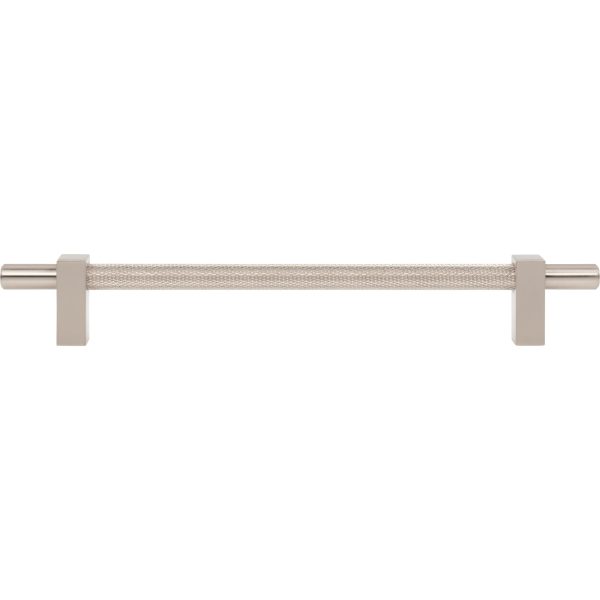 192 mm Center-to-Center Satin Nickel Larkin 3 Knurled Center Cabinet Bar Pull - Image 6