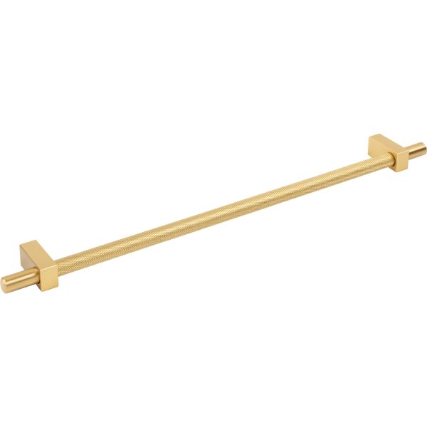 305 mm Center-to-Center Brushed Gold Larkin 3 Knurled Center Cabinet Bar Pull - Image 4