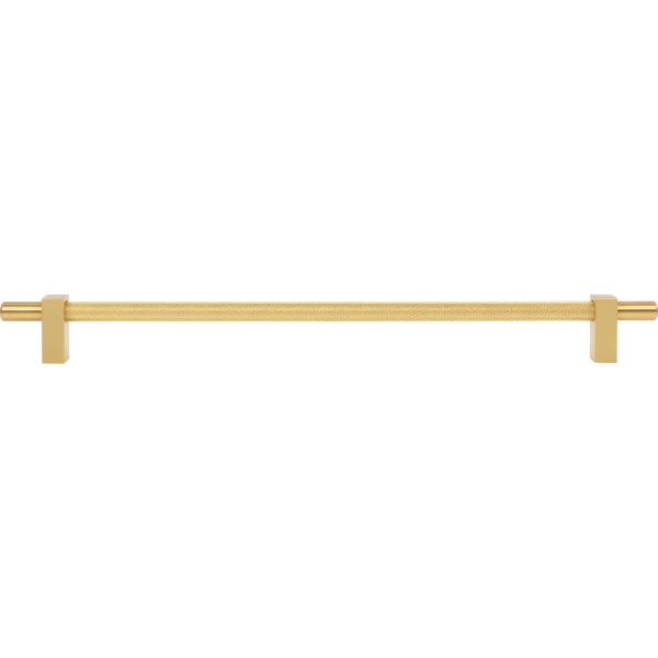 305 mm Center-to-Center Brushed Gold Larkin 3 Knurled Center Cabinet Bar Pull - Image 6