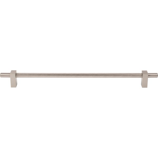 305 mm Center-to-Center Satin Nickel Larkin 3 Knurled Center Cabinet Bar Pull - Image 3