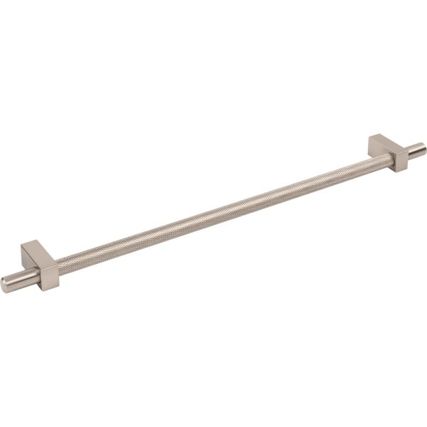 305 mm Center-to-Center Satin Nickel Larkin 3 Knurled Center Cabinet Bar Pull - Image 4