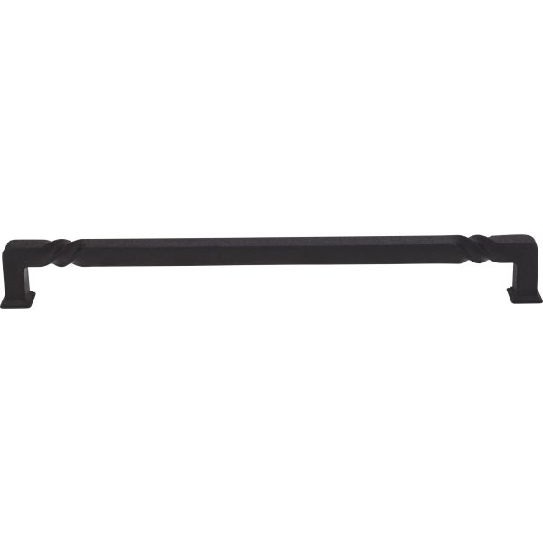 12" Center-to-Center Matte Black Rustic Twist Tahoe Appliance Handle - Image 3