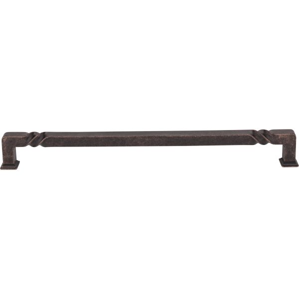 12" Center-to-Center Distressed Oil Rubbed Bronze Rustic Twist Tahoe Appliance Handle - Image 3