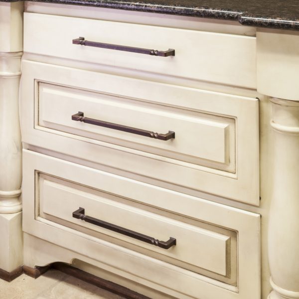 12" Center-to-Center Distressed Oil Rubbed Bronze Rustic Twist Tahoe Appliance Handle - Image 4