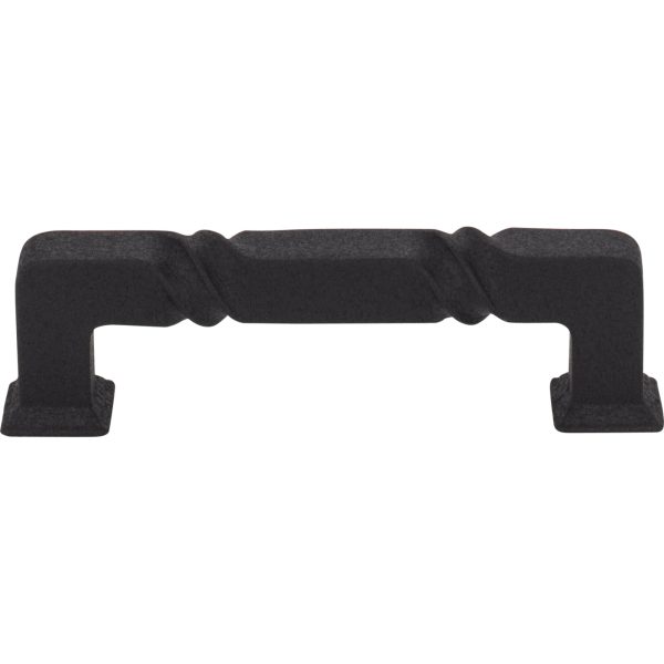 96 mm Center-to-Center Matte Black Rustic Twist Tahoe Cabinet Pull - Image 3
