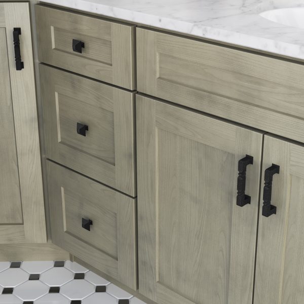 96 mm Center-to-Center Matte Black Rustic Twist Tahoe Cabinet Pull - Image 4