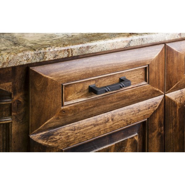 96 mm Center-to-Center Matte Black Rustic Twist Tahoe Cabinet Pull - Image 6