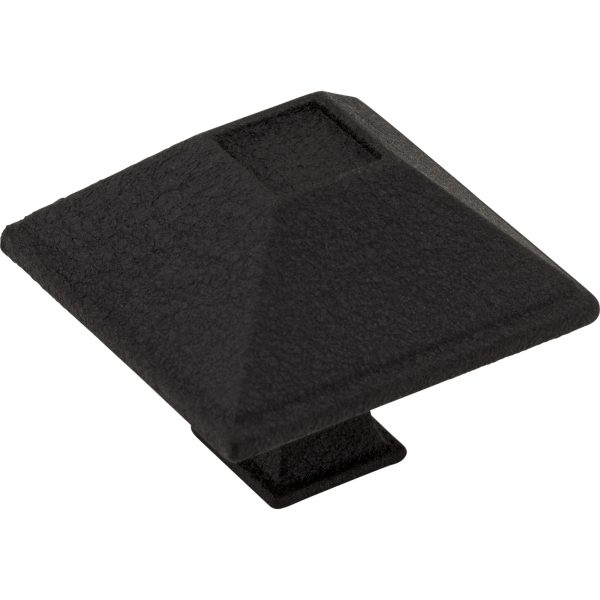 1-1/2" Overall Length Matte Black Square Tahoe Cabinet Knob