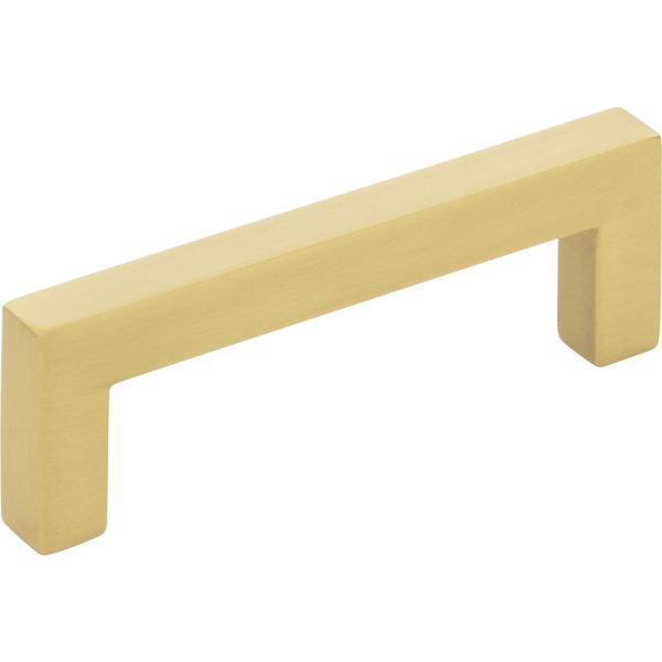 3" Center-to-Center Brushed Gold Square Stanton Cabinet Bar Pull