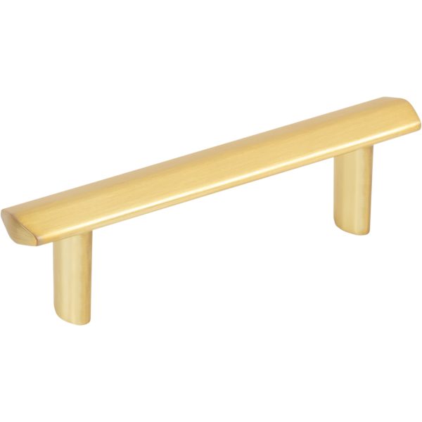 3" Center-to-Center Brushed Gold William Cabinet Pull