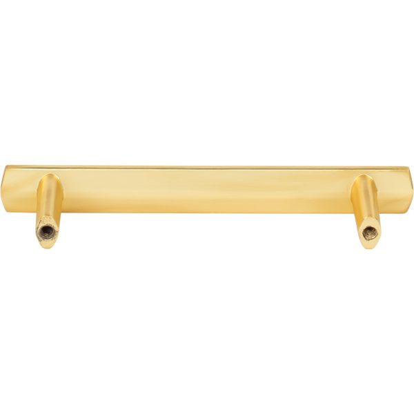 96 mm Center-to-Center Brushed Gold William Cabinet Pull - Image 5