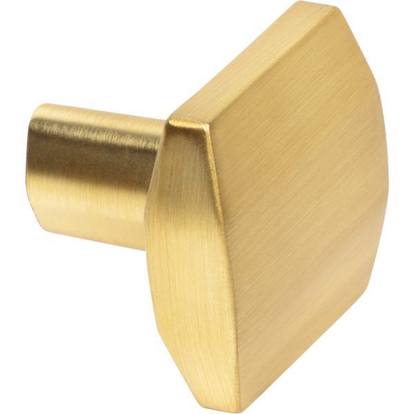 1-1/4"Overall Length Brushed Gold William Cabinet Knob - Image 4