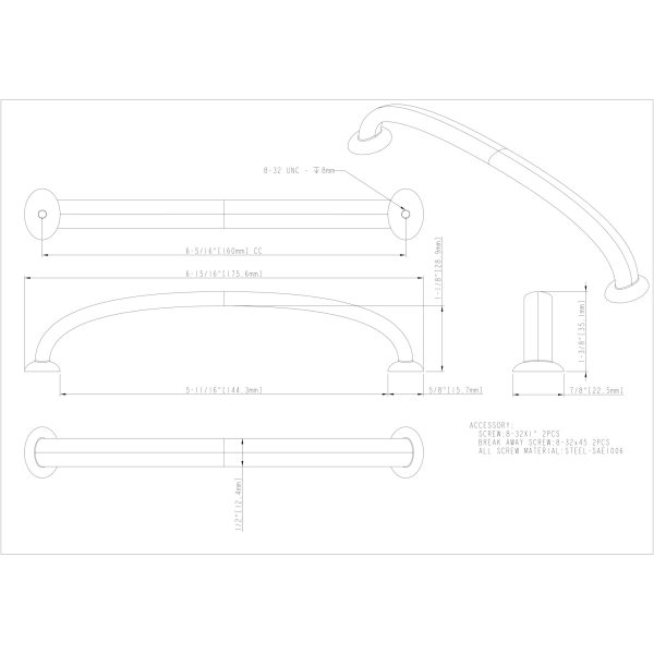160 mm Center-to-Center Polished Chrome Hudson Cabinet Pull - Image 4
