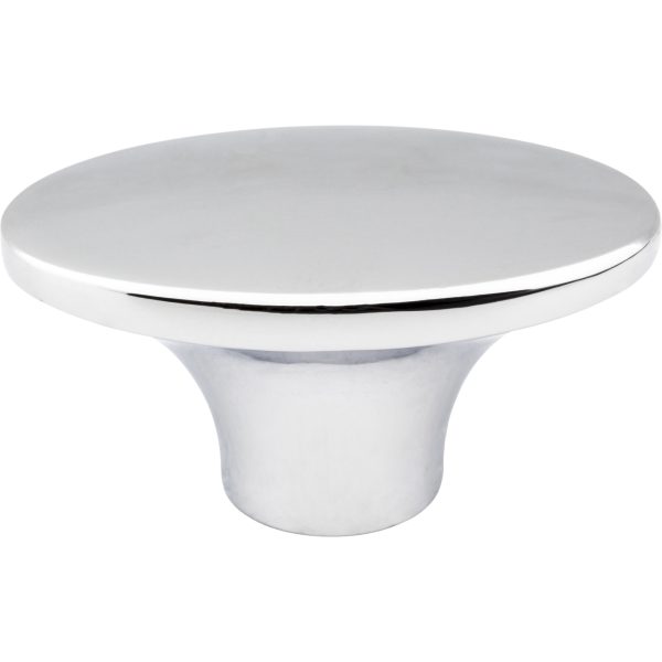 1-7/8" Overall Length Polished Chrome Oval Hudson Cabinet Knob - Image 3