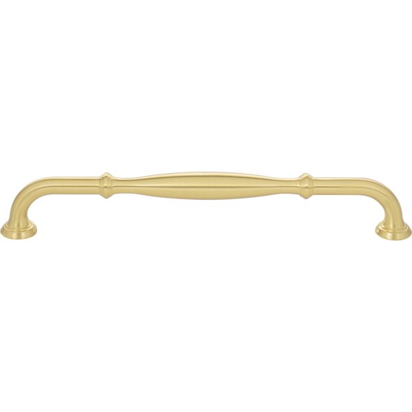 224 mm Center-to-Center Brushed Gold Tiffany Cabinet Pull - Image 4