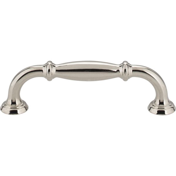 96 mm Center-to-Center Polished Nickel Tiffany Cabinet Pull - Image 3