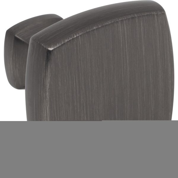 1-3/8" Overall Length Brushed Pewter Griffin Cabinet Knob - Image 4
