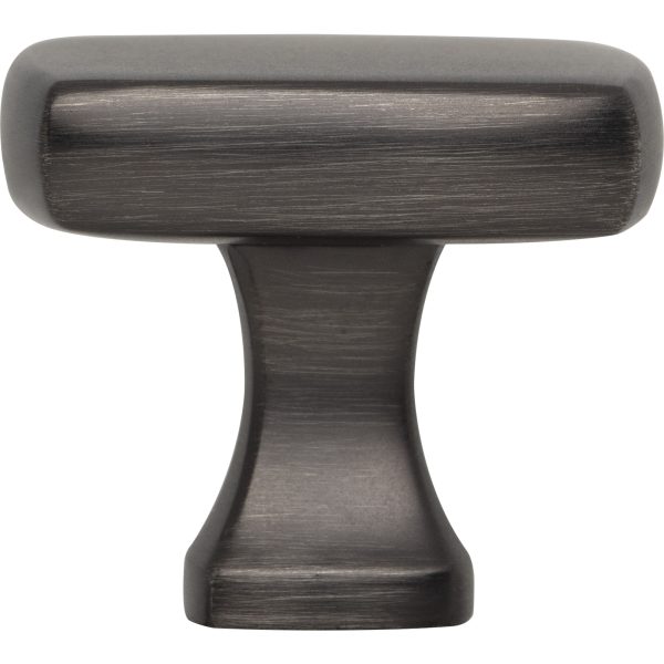1-3/8" Overall Length Brushed Pewter Griffin Cabinet Knob - Image 6