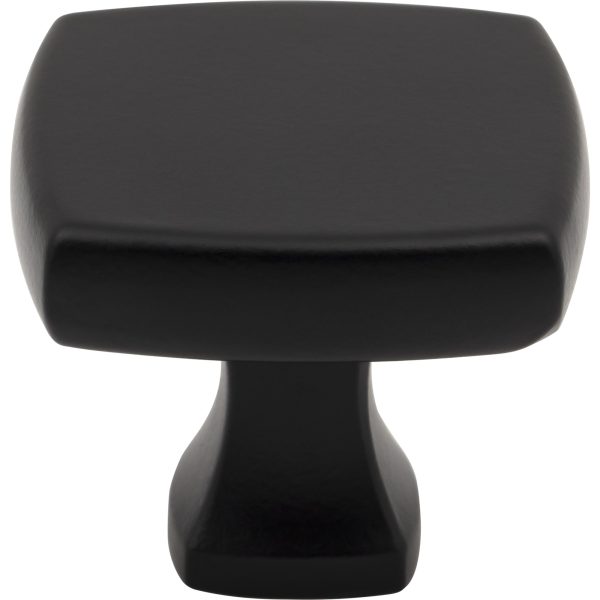 1-3/8" Overall Length Matte Black Griffin Cabinet Knob - Image 3