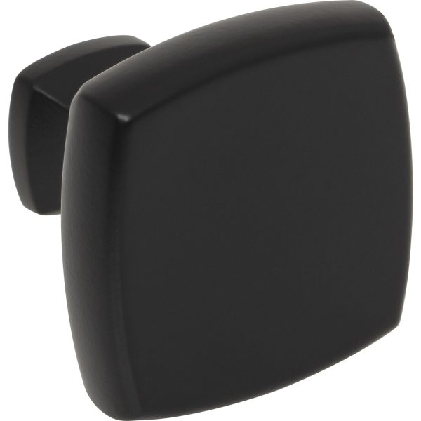 1-3/8" Overall Length Matte Black Griffin Cabinet Knob - Image 4