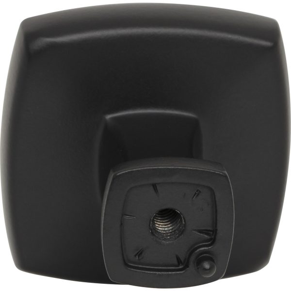 1-3/8" Overall Length Matte Black Griffin Cabinet Knob - Image 5