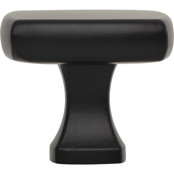 1-3/8" Overall Length Matte Black Griffin Cabinet Knob - Image 6