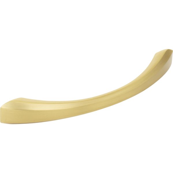 128 mm Center-to-Center Brushed Gold Wheeler Cabinet Pull - Image 4