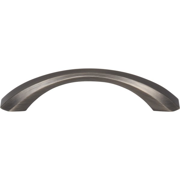 96 mm Center-to-Center Brushed Pewter Wheeler Cabinet Pull - Image 3