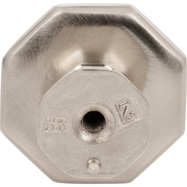 1-1/4" Overall Length Satin Nickel Octagonal Wheeler Cabinet Knob - Image 4