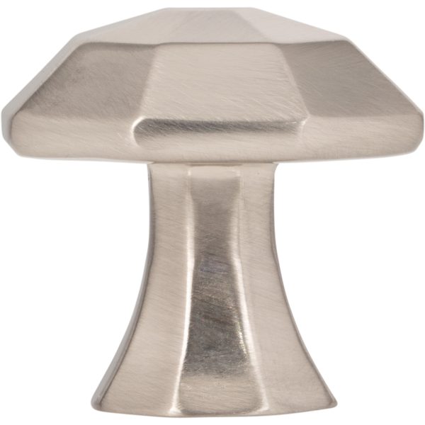 1-1/4" Overall Length Satin Nickel Octagonal Wheeler Cabinet Knob - Image 5